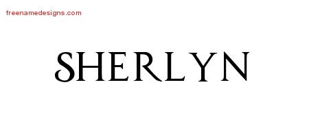 Sherlyn Regal Victorian Name Tattoo Designs