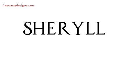 Sheryll Regal Victorian Name Tattoo Designs