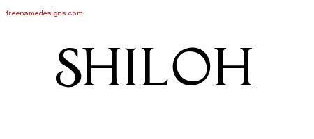 Shiloh Regal Victorian Name Tattoo Designs