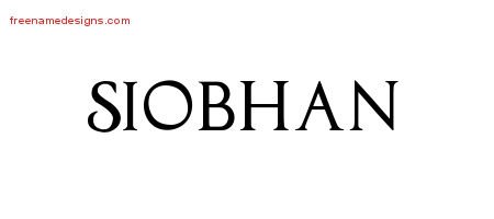 Siobhan Regal Victorian Name Tattoo Designs