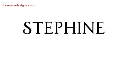 Stephine Regal Victorian Name Tattoo Designs