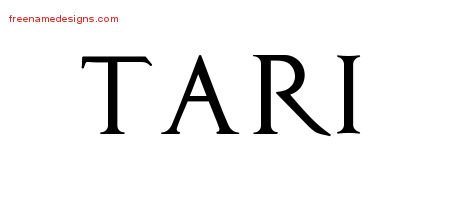 Tari Regal Victorian Name Tattoo Designs
