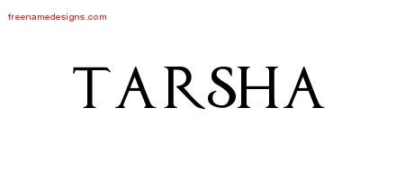 Tarsha Regal Victorian Name Tattoo Designs