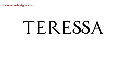 Teressa Regal Victorian Name Tattoo Designs