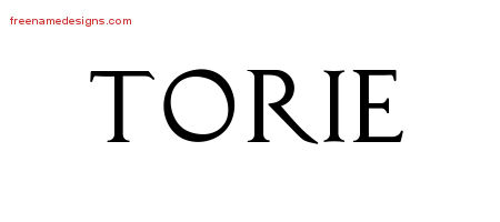 Torie Regal Victorian Name Tattoo Designs