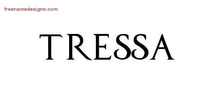 Tressa Regal Victorian Name Tattoo Designs
