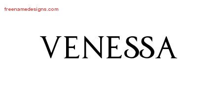 Venessa Regal Victorian Name Tattoo Designs