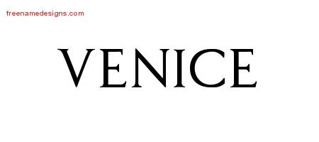 Venice Regal Victorian Name Tattoo Designs