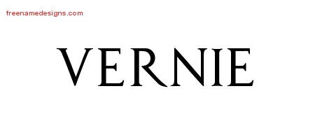 Vernie Regal Victorian Name Tattoo Designs