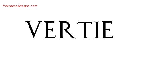 Vertie Regal Victorian Name Tattoo Designs