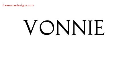 Vonnie Regal Victorian Name Tattoo Designs