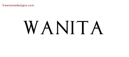 Wanita Regal Victorian Name Tattoo Designs