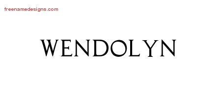 Wendolyn Regal Victorian Name Tattoo Designs