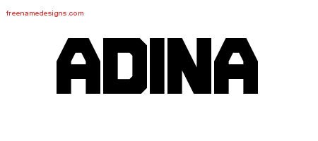 Adina Titling Name Tattoo Designs