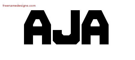 Aja Titling Name Tattoo Designs
