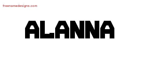Alanna Titling Name Tattoo Designs