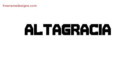 Altagracia Titling Name Tattoo Designs