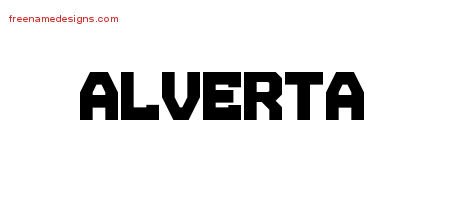 Alverta Titling Name Tattoo Designs