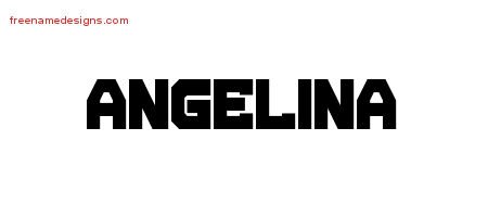 Angelina Titling Name Tattoo Designs