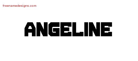 Angeline Titling Name Tattoo Designs