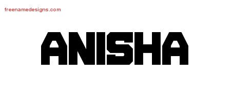 Anisha Titling Name Tattoo Designs