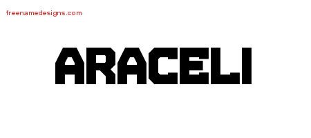 Araceli Titling Name Tattoo Designs