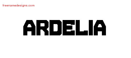 Ardelia Titling Name Tattoo Designs
