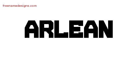 Arlean Titling Name Tattoo Designs