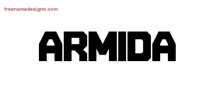 Armida Titling Name Tattoo Designs