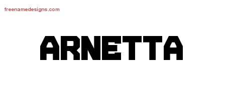 Arnetta Titling Name Tattoo Designs