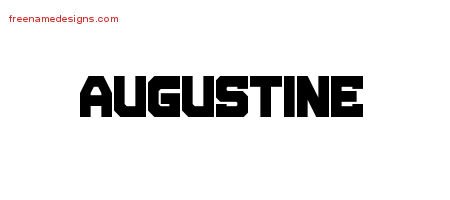 Augustine Titling Name Tattoo Designs
