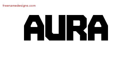 Aura Titling Name Tattoo Designs