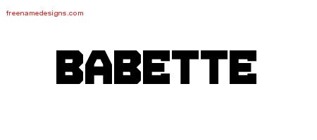 Babette Titling Name Tattoo Designs