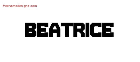 Beatrice Titling Name Tattoo Designs
