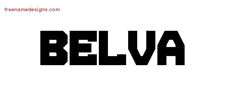 Belva Titling Name Tattoo Designs