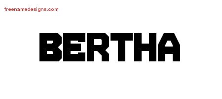 Bertha Titling Name Tattoo Designs