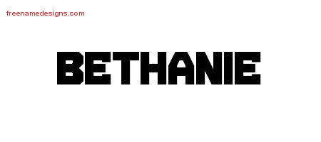 Bethanie Titling Name Tattoo Designs