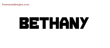 Bethany Titling Name Tattoo Designs