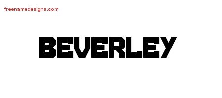 Beverley Titling Name Tattoo Designs