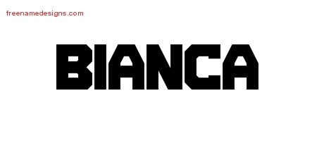 Bianca Titling Name Tattoo Designs