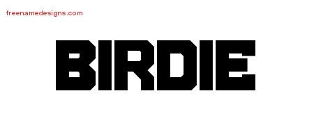 Birdie Titling Name Tattoo Designs