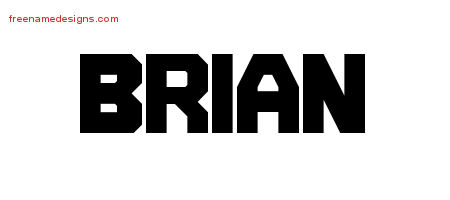 Brian Titling Name Tattoo Designs
