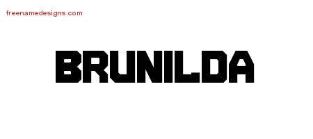 Brunilda Titling Name Tattoo Designs