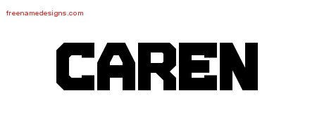 Caren Titling Name Tattoo Designs