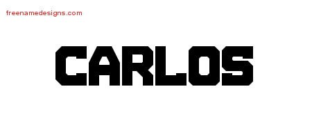 Carlos Titling Name Tattoo Designs