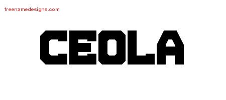Ceola Titling Name Tattoo Designs