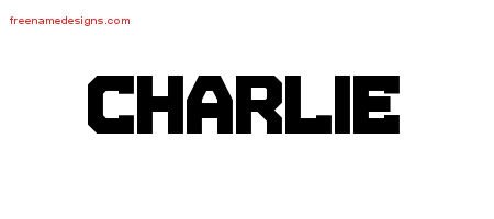 Charlie Titling Name Tattoo Designs