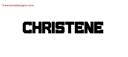 Christene Titling Name Tattoo Designs