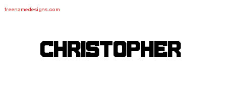Christopher Titling Name Tattoo Designs