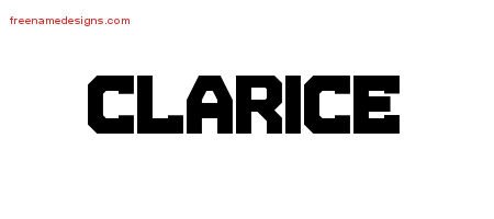 Clarice Titling Name Tattoo Designs